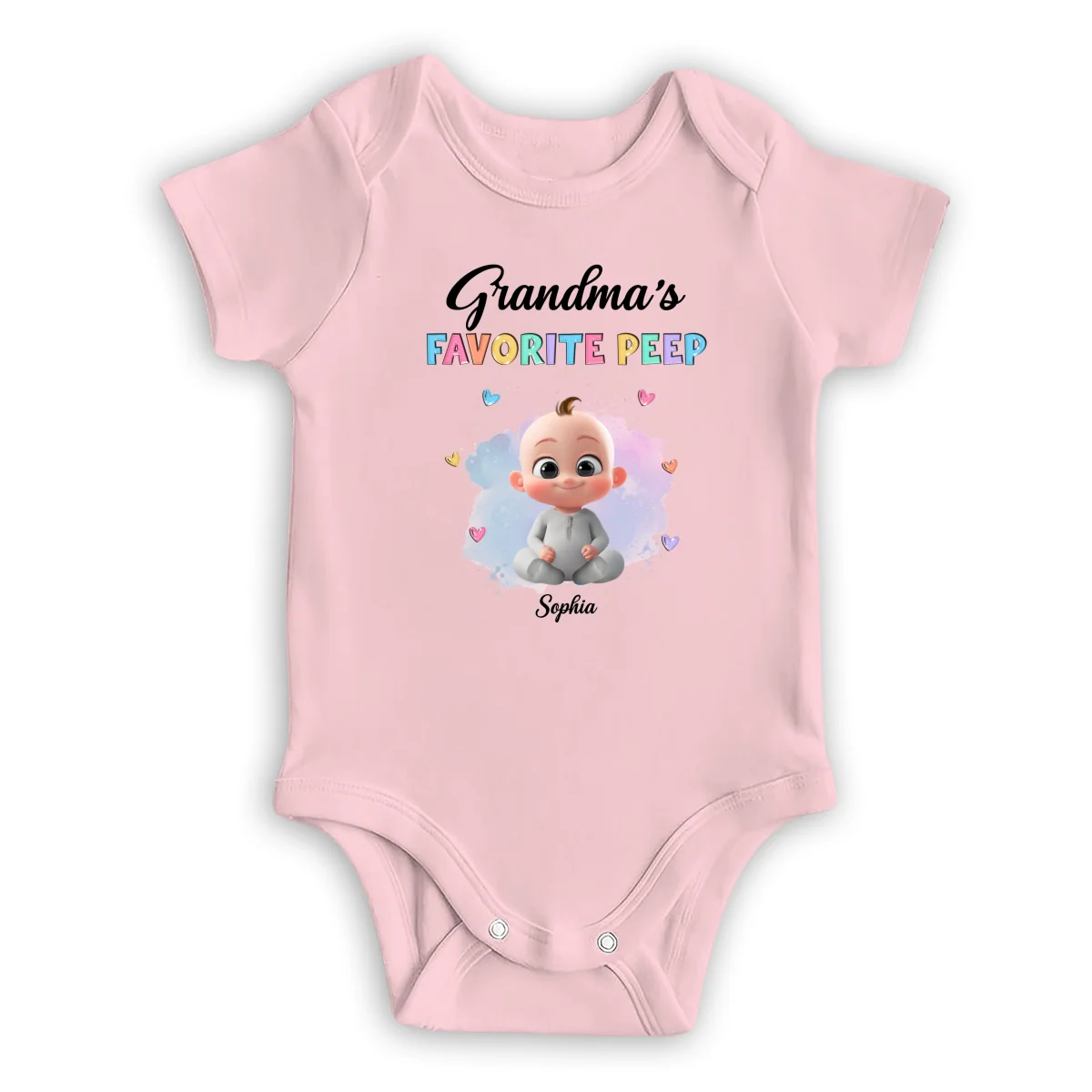Grandma Favorite Peep - Personalized Custom Baby Onesie - Image 10