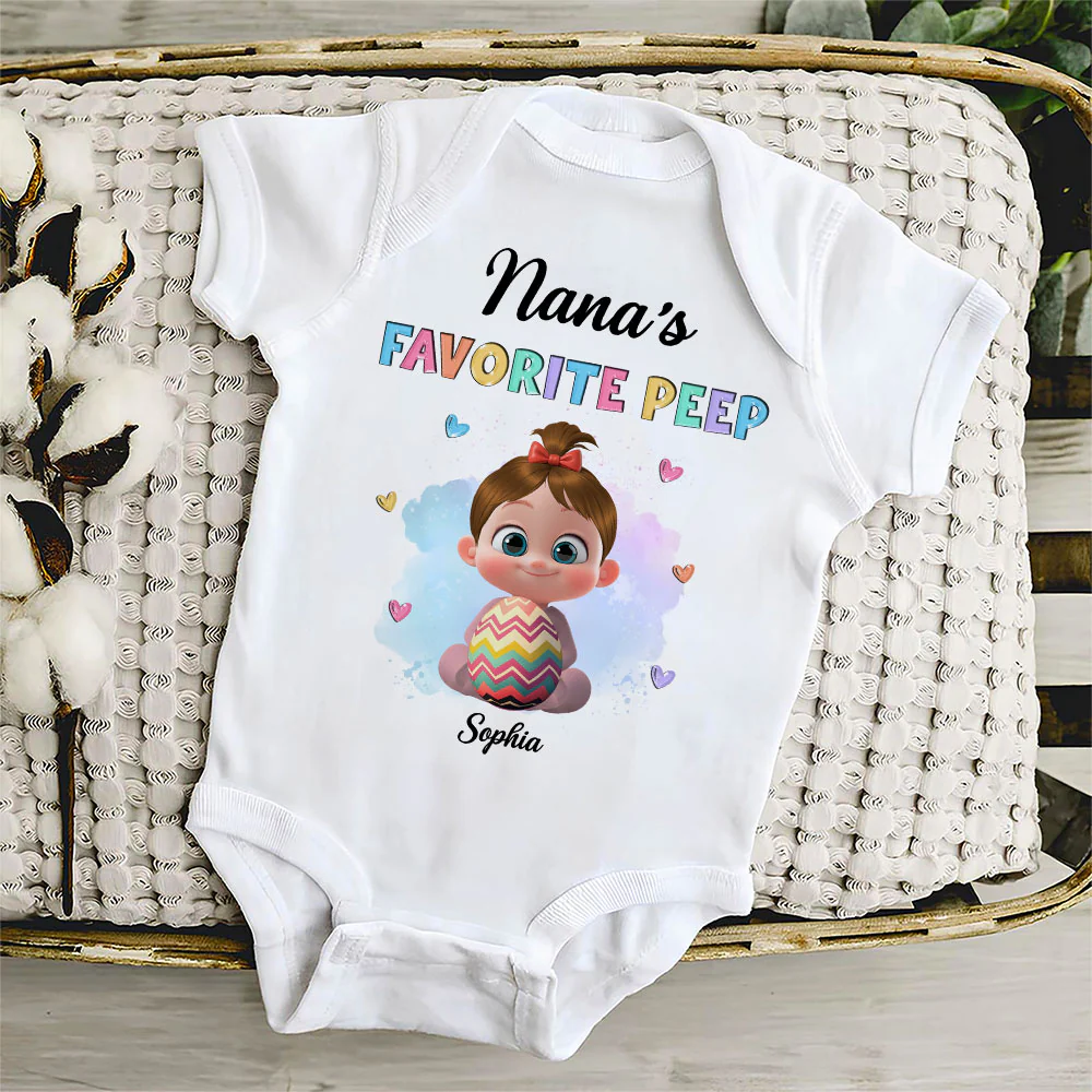Grandma Favorite Peep - Personalized Custom Baby Onesie - Image 6
