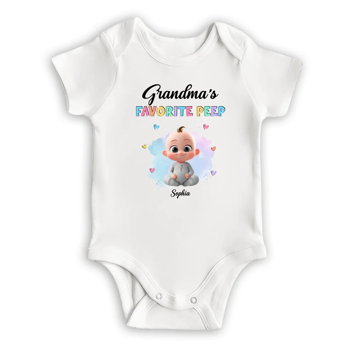 Grandma Favorite Peep - Personalized Custom Baby Onesie - Image 7
