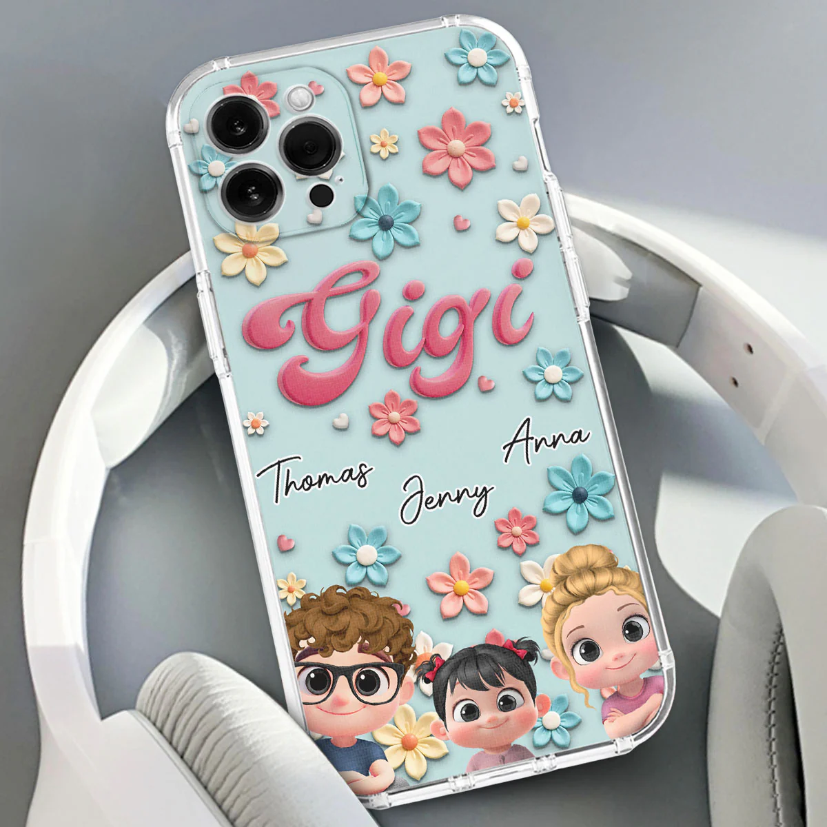 Grandma Flower - Personalized Custom Phone Case - Image 3