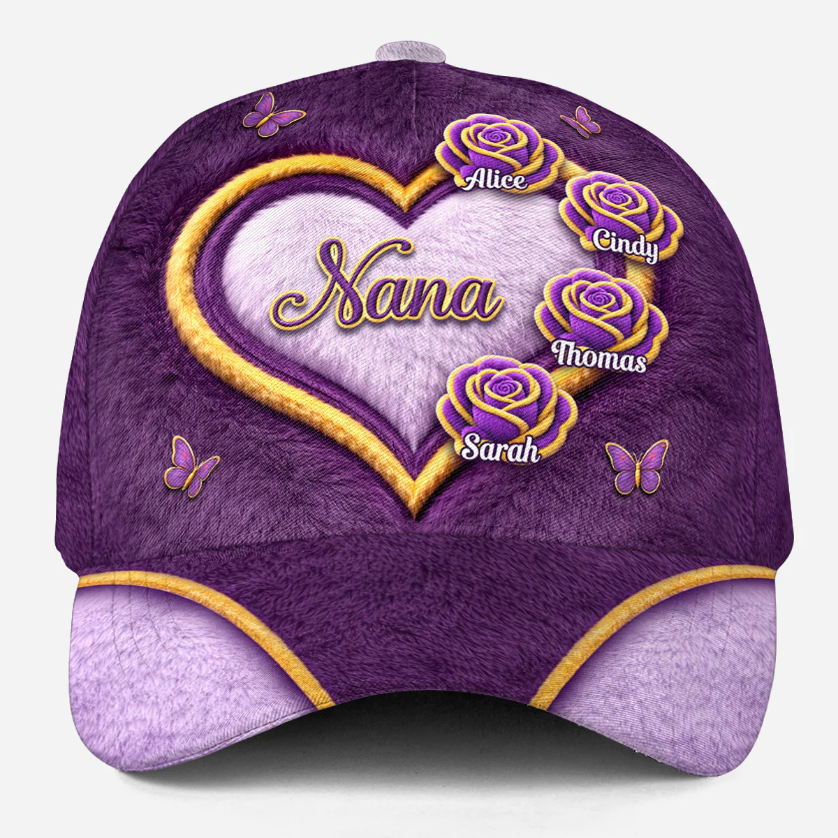 Grandma Flowers - Personalized Custom Classic Cap