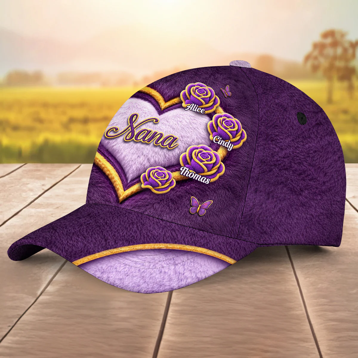 Grandma Flowers - Personalized Custom Classic Cap - Image 4