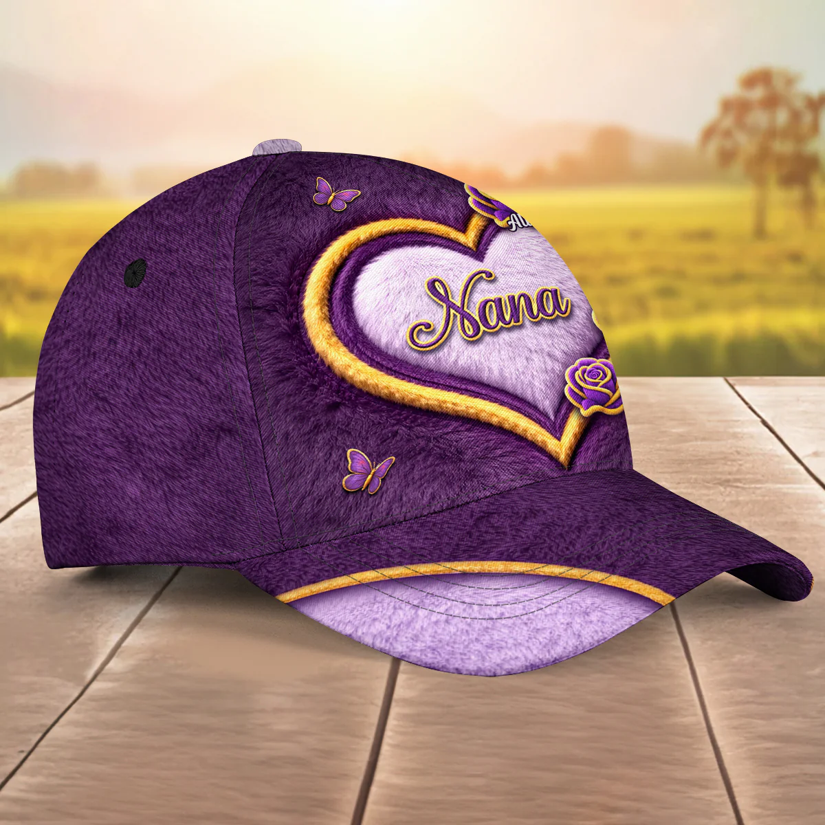 Grandma Flowers - Personalized Custom Classic Cap - Image 5