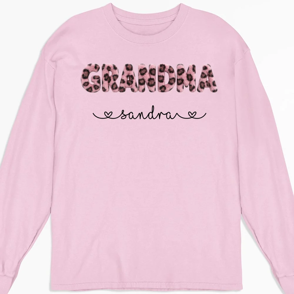 Grandma Fluffy Leopard - Personalized Custom Shirt - Image 12