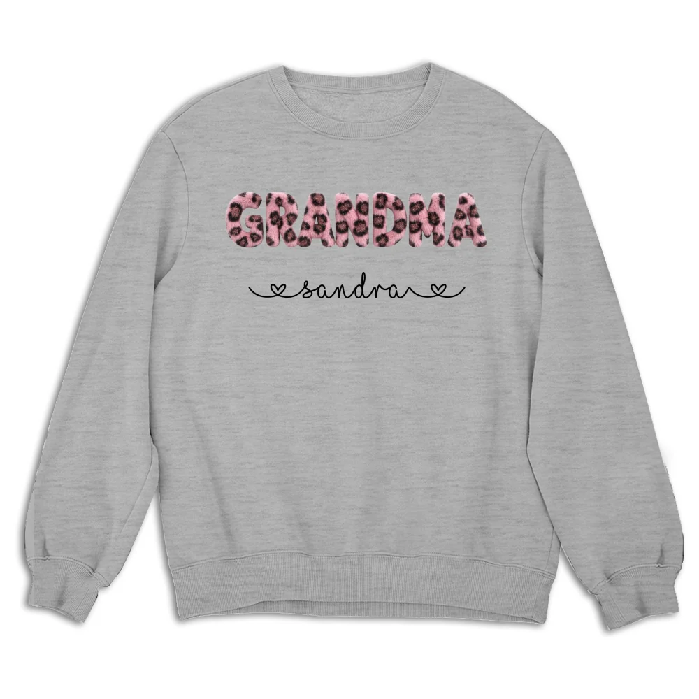Grandma Fluffy Leopard - Personalized Custom Shirt - Image 14