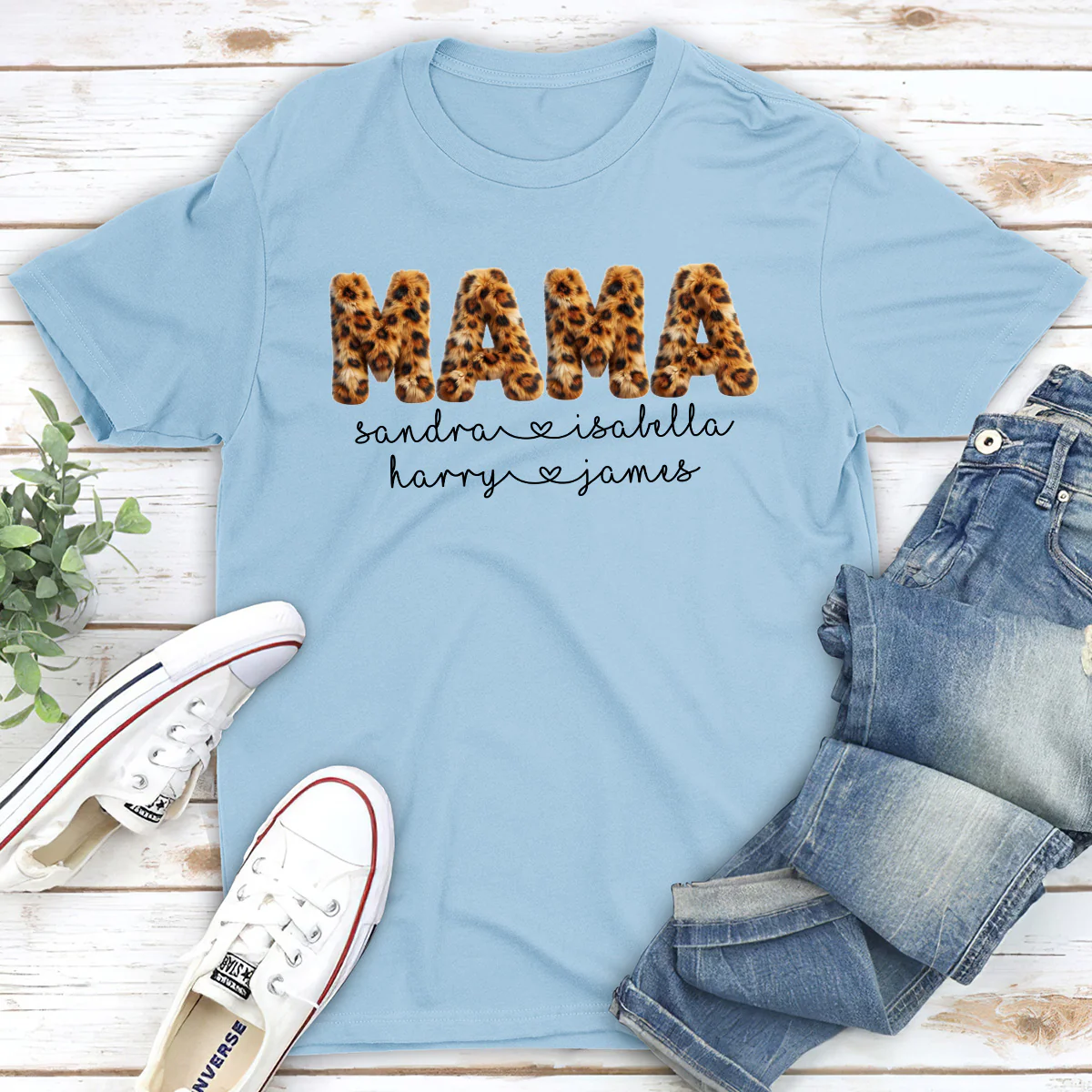 Grandma Fluffy Leopard - Personalized Custom Shirt - Image 2