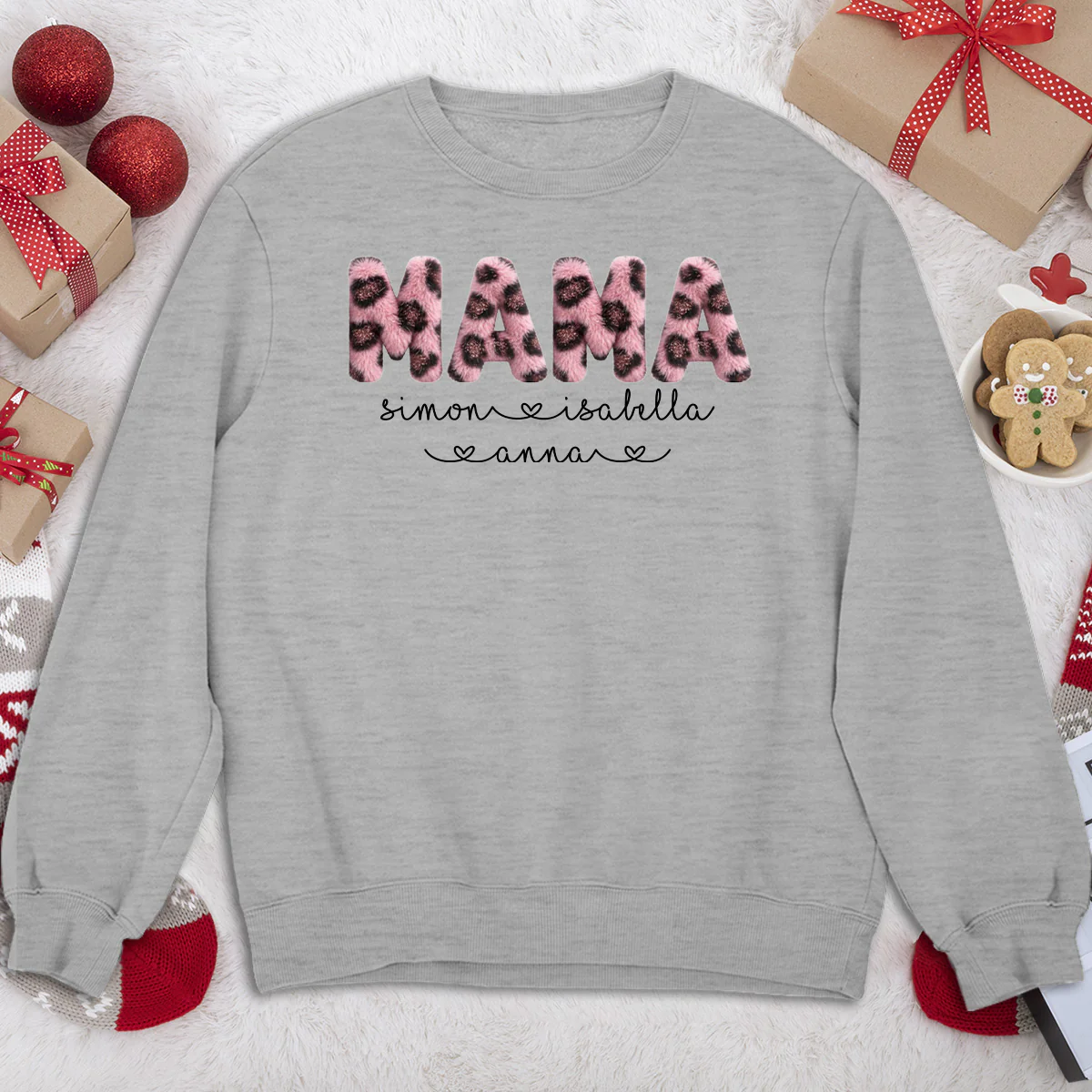 Grandma Fluffy Leopard - Personalized Custom Shirt - Image 5