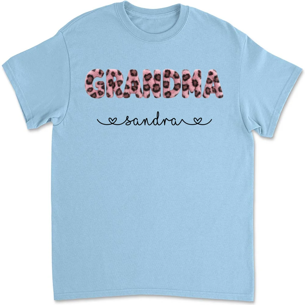 Grandma Fluffy Leopard - Personalized Custom Shirt - Image 8