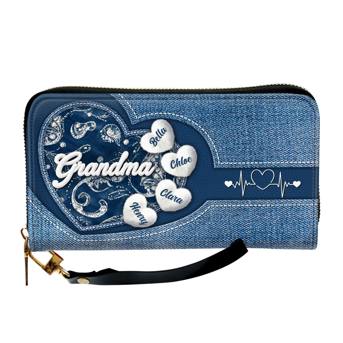 Grandma Fluffy Style - Personalized Custom Leather Wallet