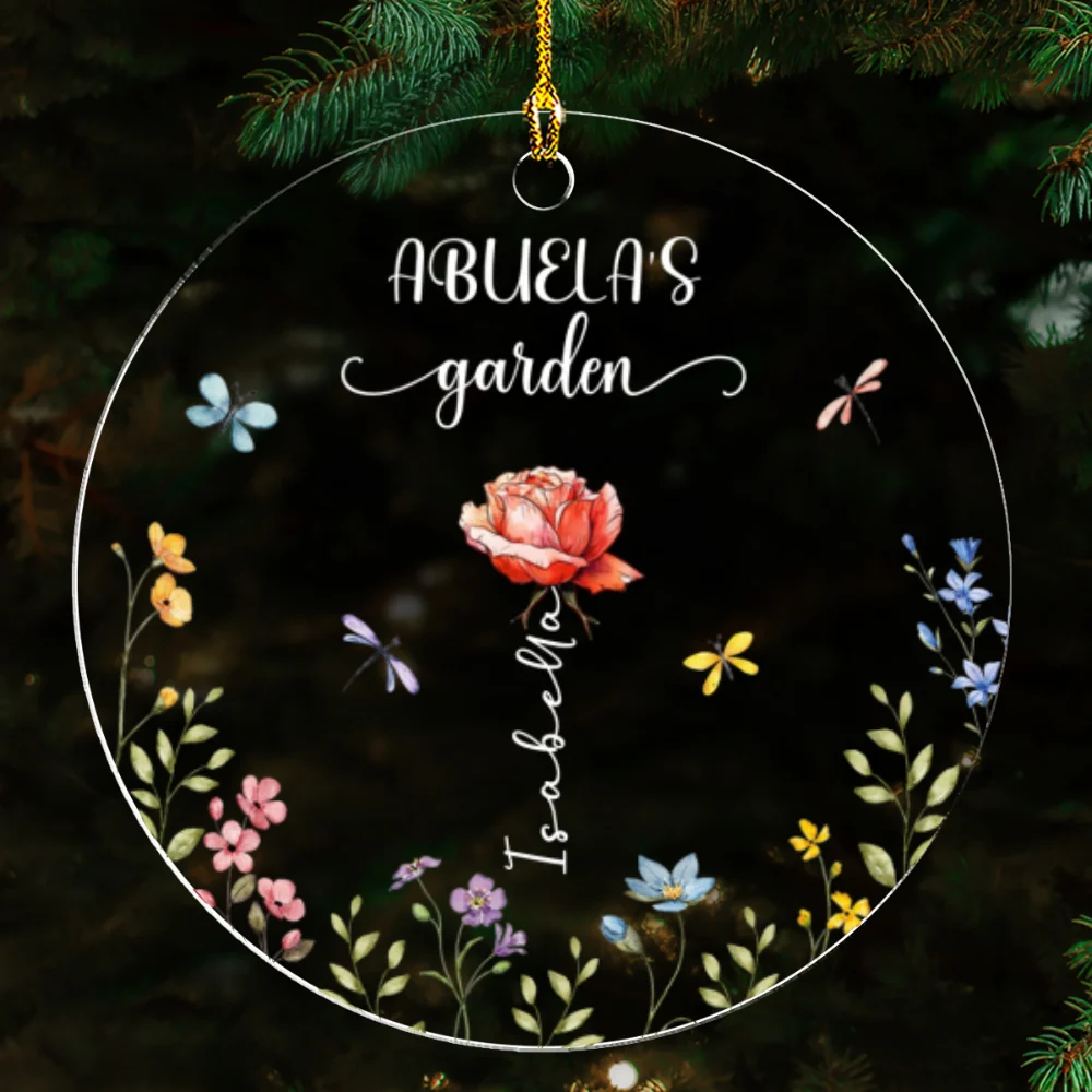 Grandma Garden - Personalized Custom Acrylic Ornament - Image 4