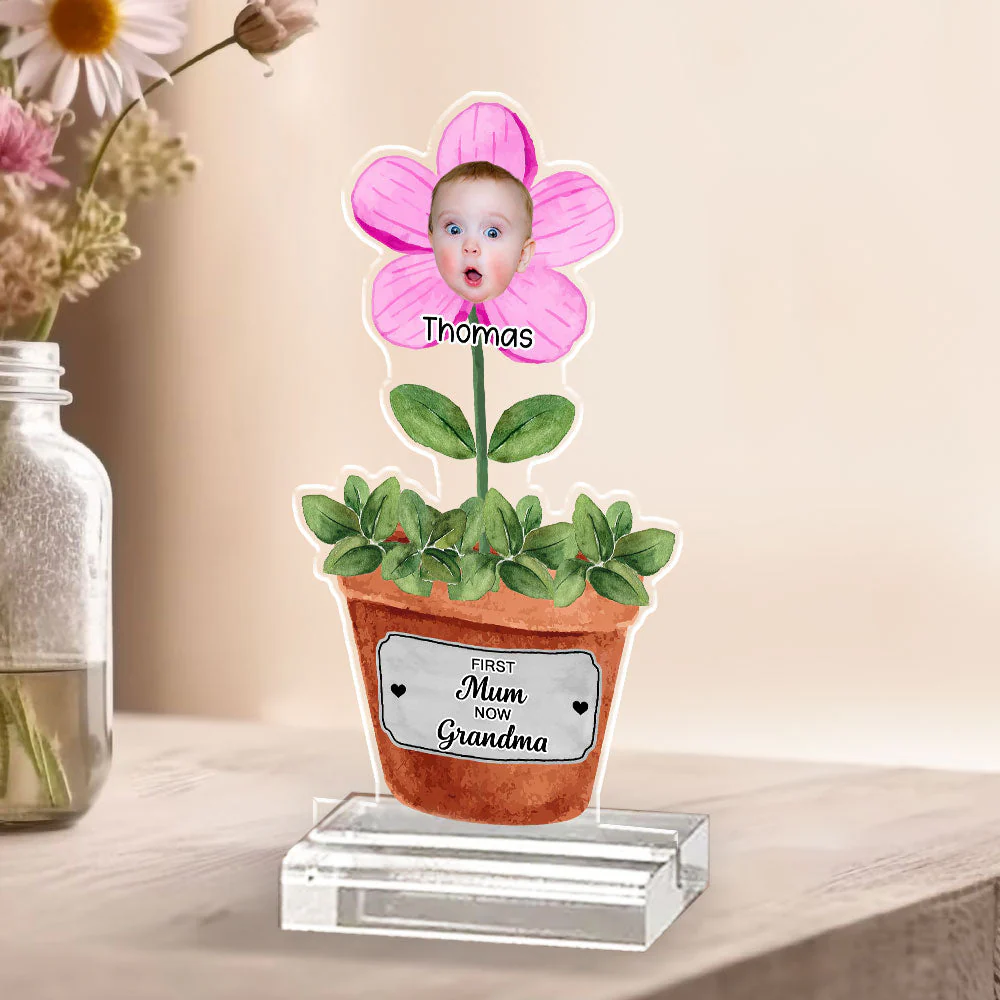 Grandma Garden - Personalized Custom Acrylic Plaque With Base - Image 3