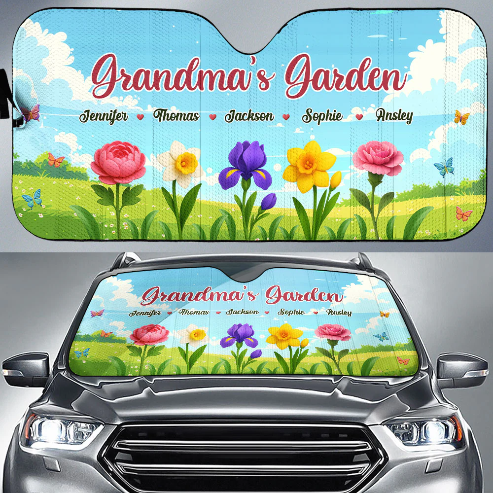 Grandma Garden - Personalized Custom Car Sunshade - Image 3
