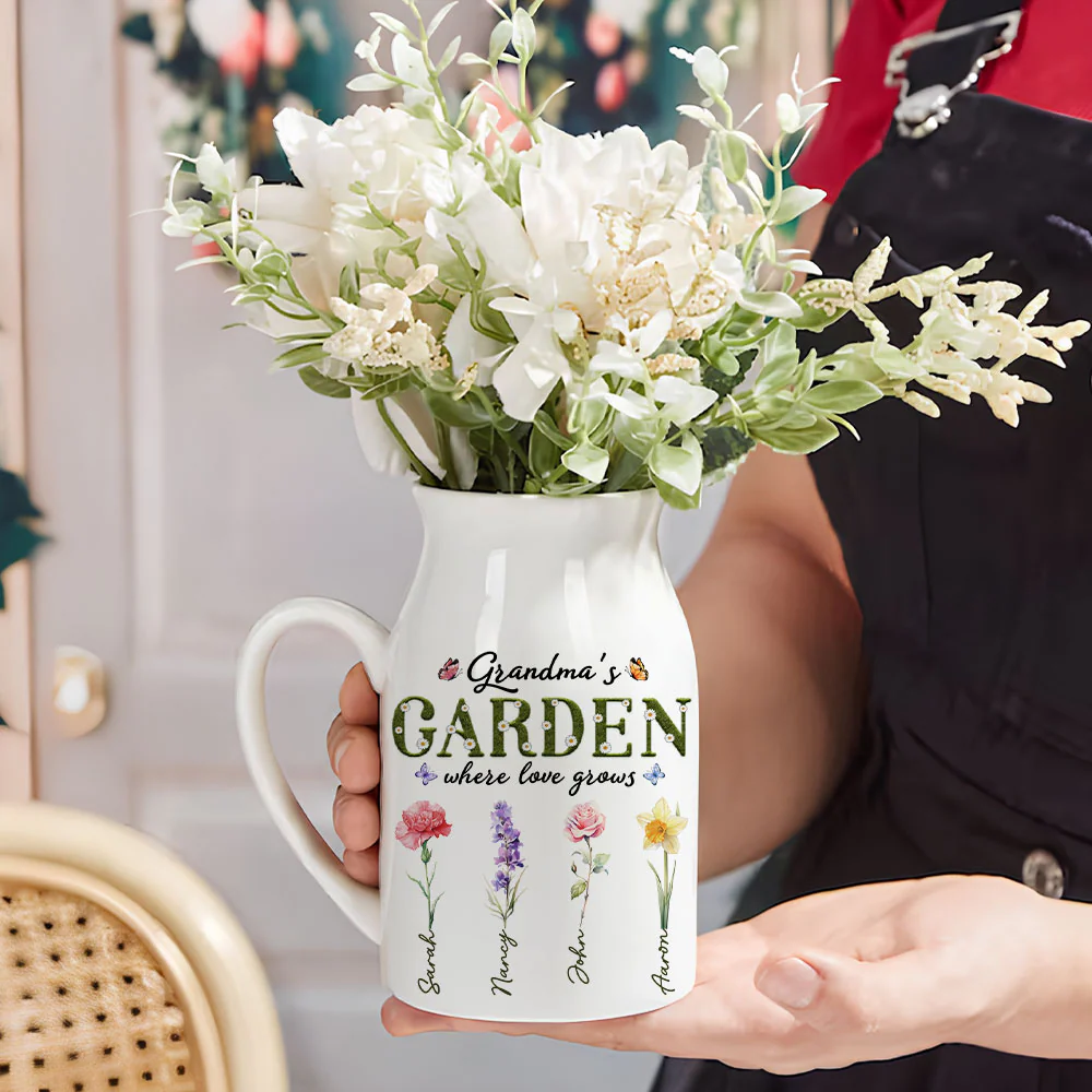 Grandma Garden - Personalized Custom Flower Vase - Image 2
