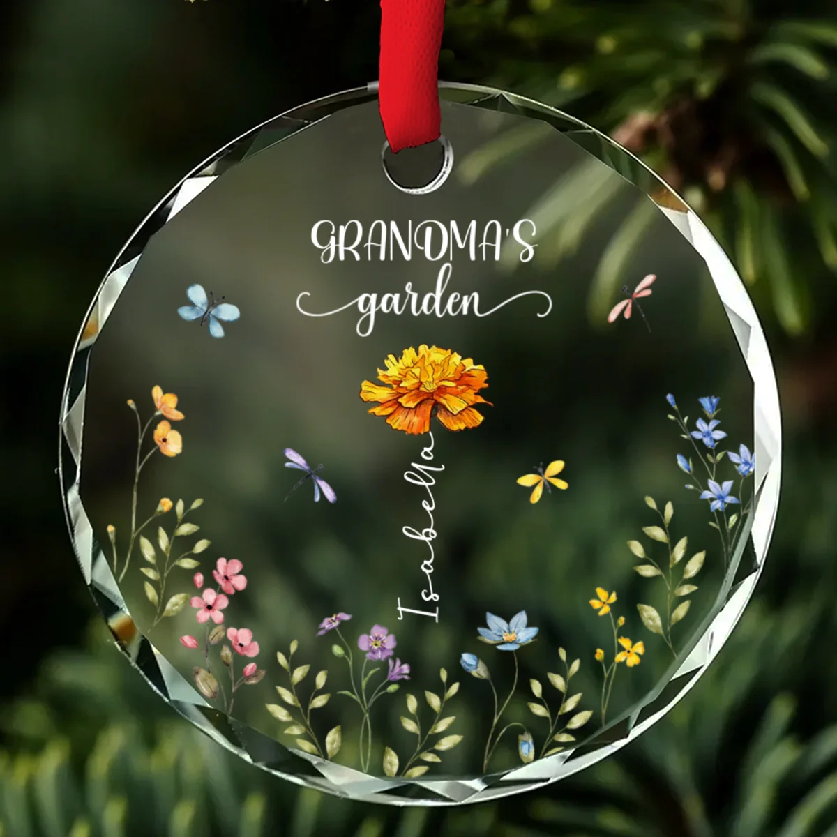 Grandma Garden - Personalized Custom Glass Ornament - Image 5