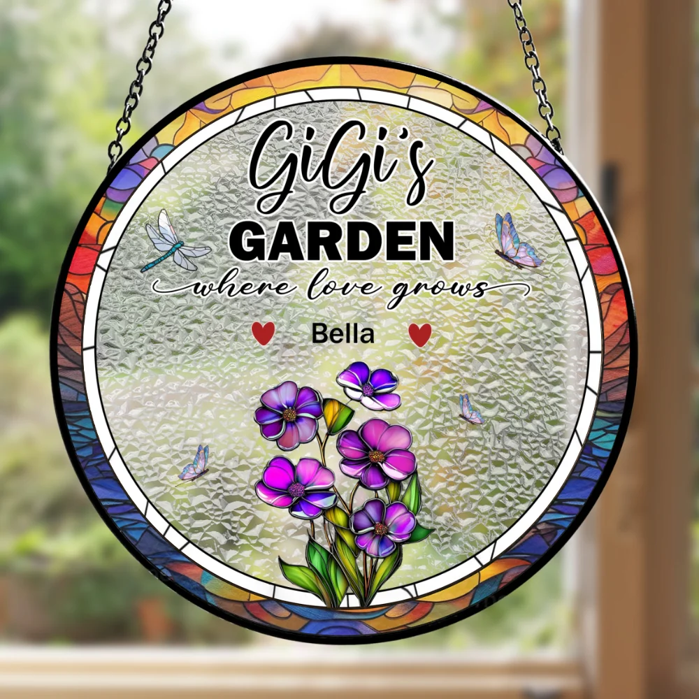 Grandma Garden - Personalized Custom Window Hanging Suncatcher - Image 6