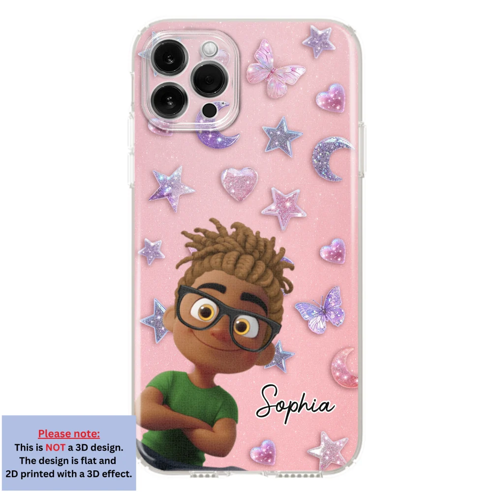Grandma Glitter Galaxy Vibes - Personalized Custom 3D Effect Phone Case - Image 13