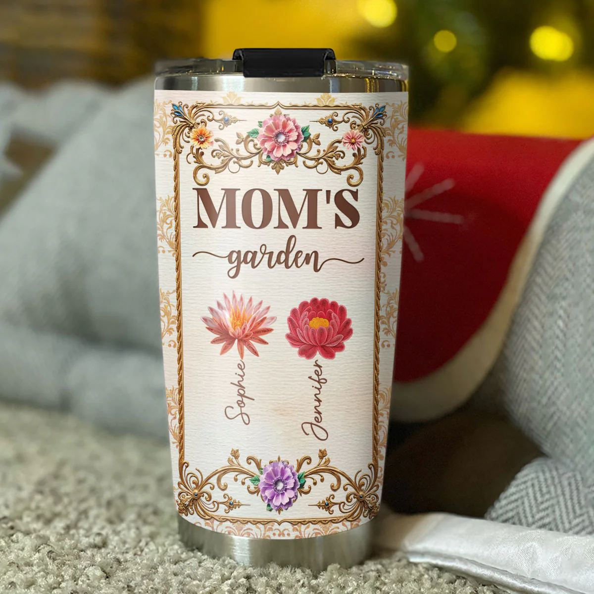 Grandma Growing Garden - Personalized Custom Tumbler - Image 3