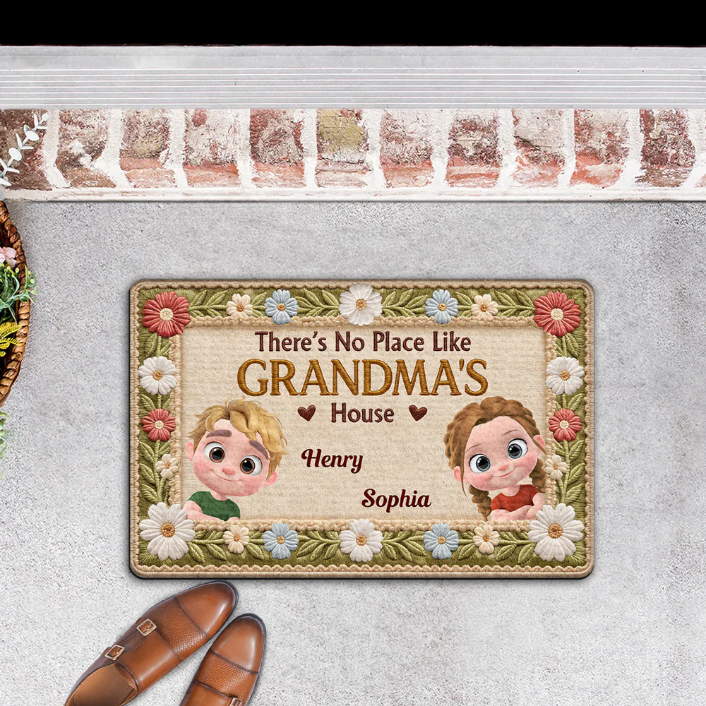 Grandma Happy Home - Personalized Custom Doormat - Image 6