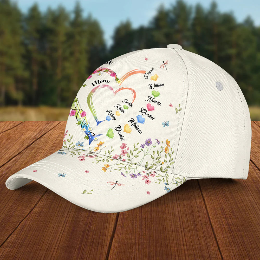 Grandma Heart - Personalized Custom Classic Cap - Image 5