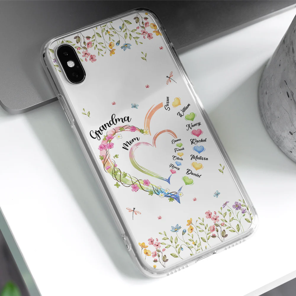 Grandma Hearts - Personalized Custom Phone Case - Image 3