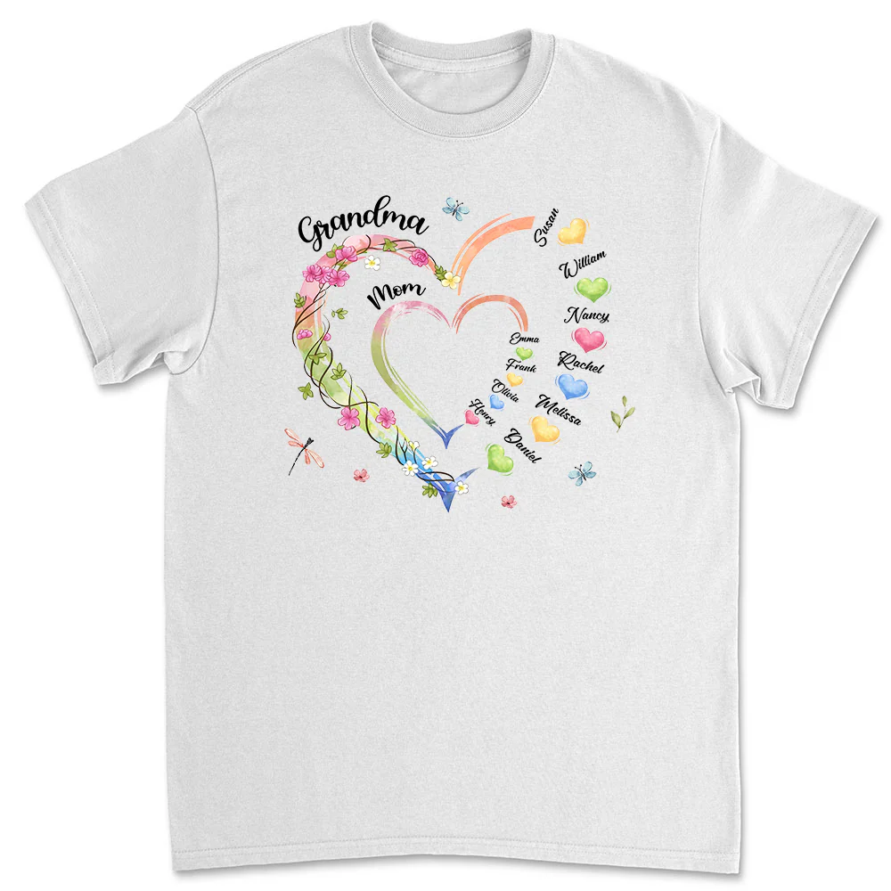 Grandma Hearts - Personalized Custom Shirt
