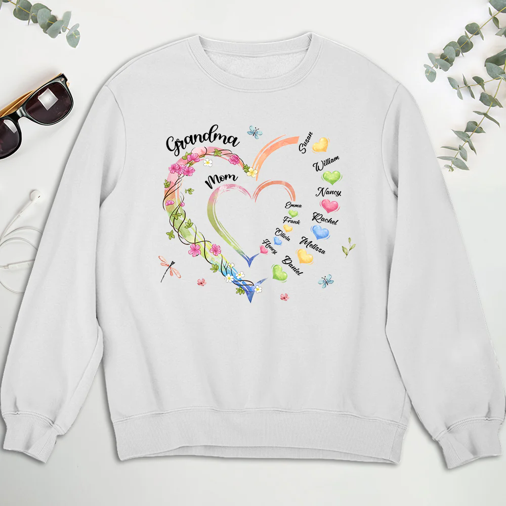 Grandma Hearts - Personalized Custom Shirt - Image 5