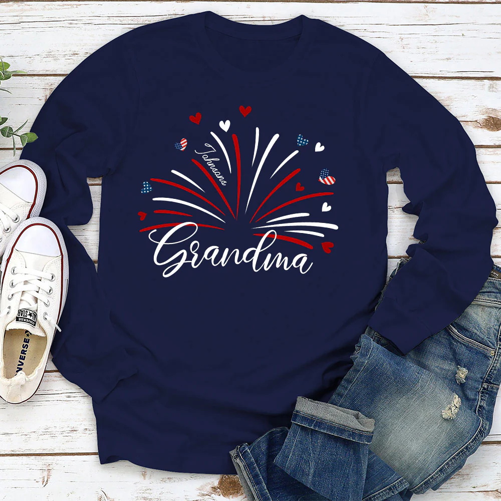 Grandma Independence Day - Personalized Custom Shirt - Image 4