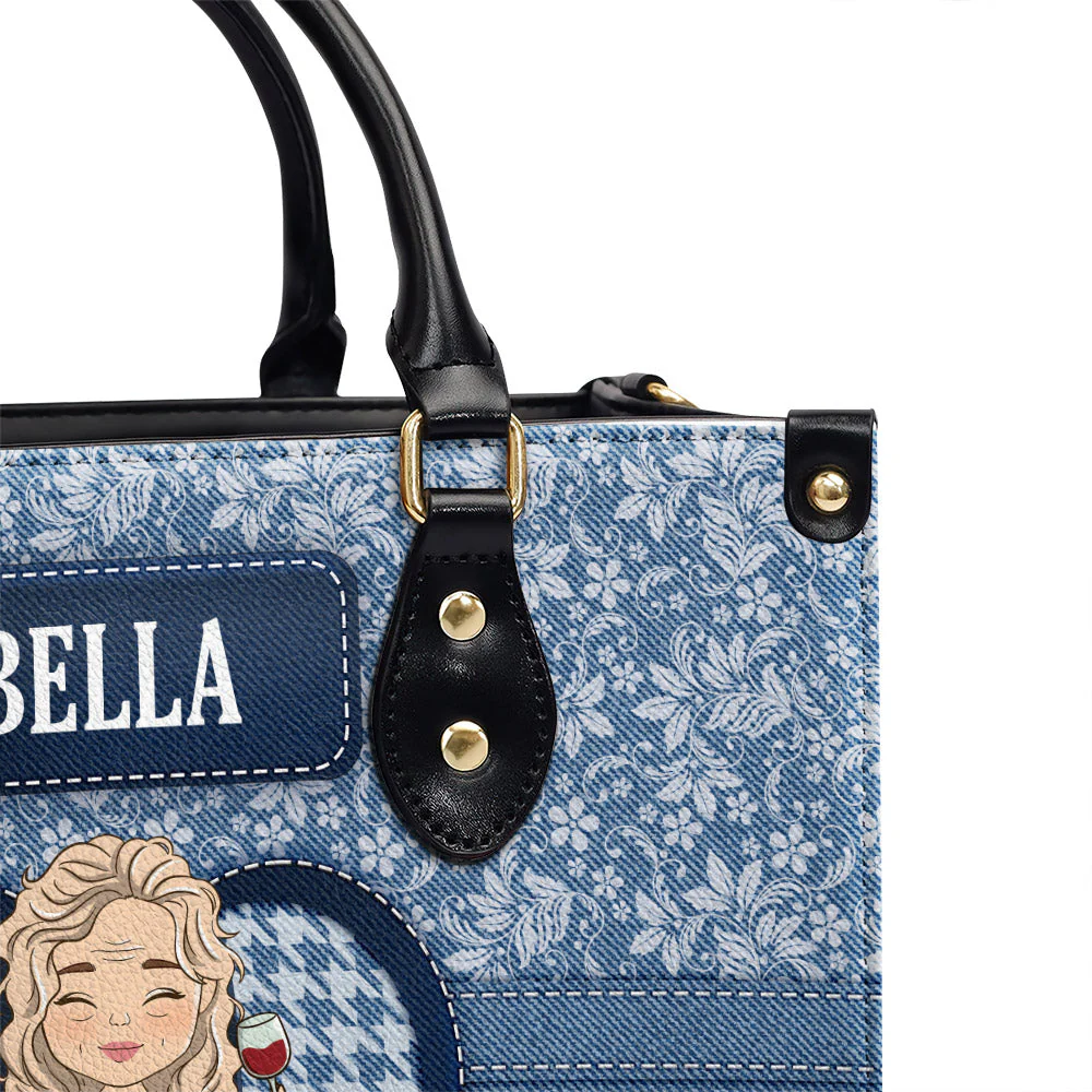 Grandma Is My Name - Personalized Custom Leather Bag - Image 4
