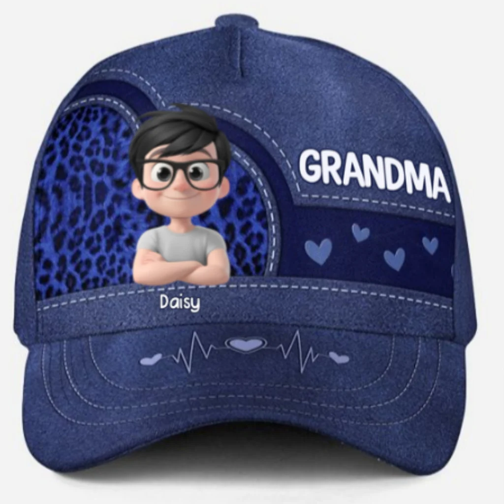 Grandma Is Our Favorite - Personalized Custom Classic Cap - Image 8