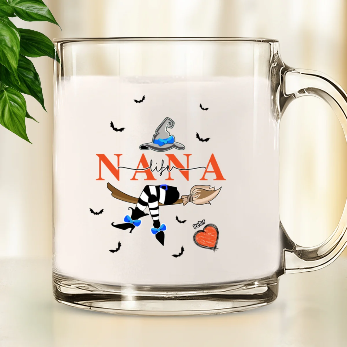 Grandma Life Witch - Personalized Custom Glass Mug - Image 6