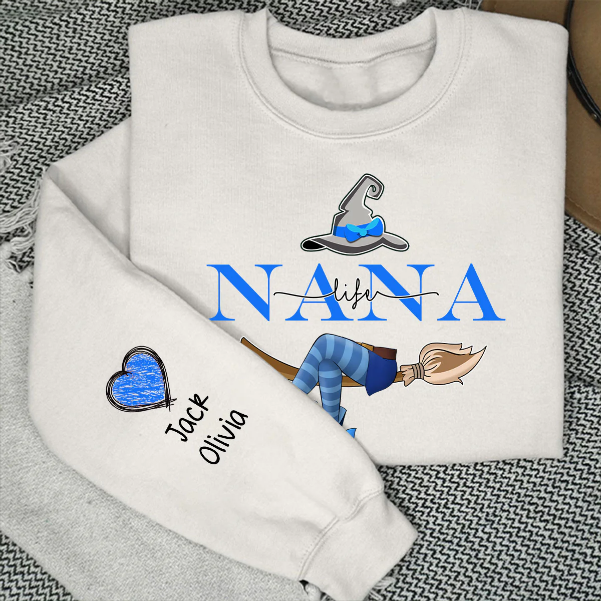 Grandma Life Witch Sweatshirt - Personalized Custom Sweatshirt - Image 2