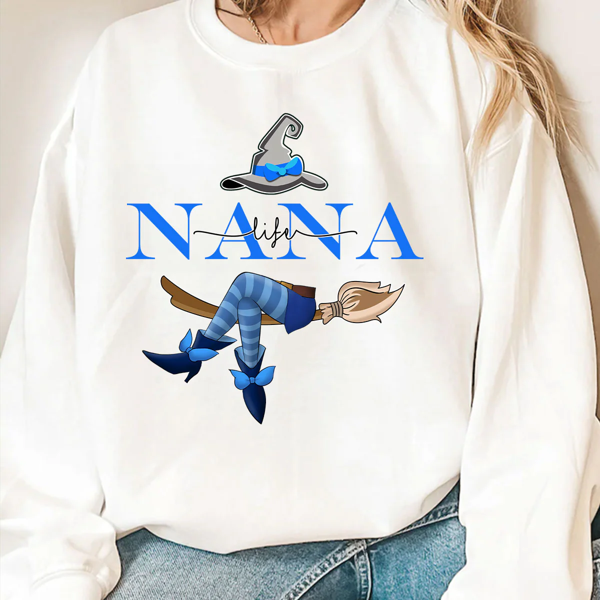 Grandma Life Witch Sweatshirt - Personalized Custom Sweatshirt - Image 4