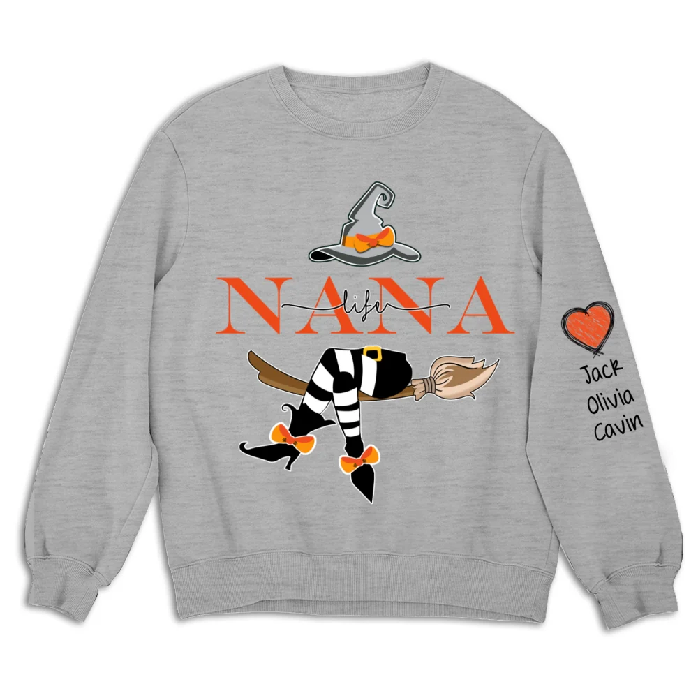 Grandma Life Witch Sweatshirt - Personalized Custom Sweatshirt - Image 8