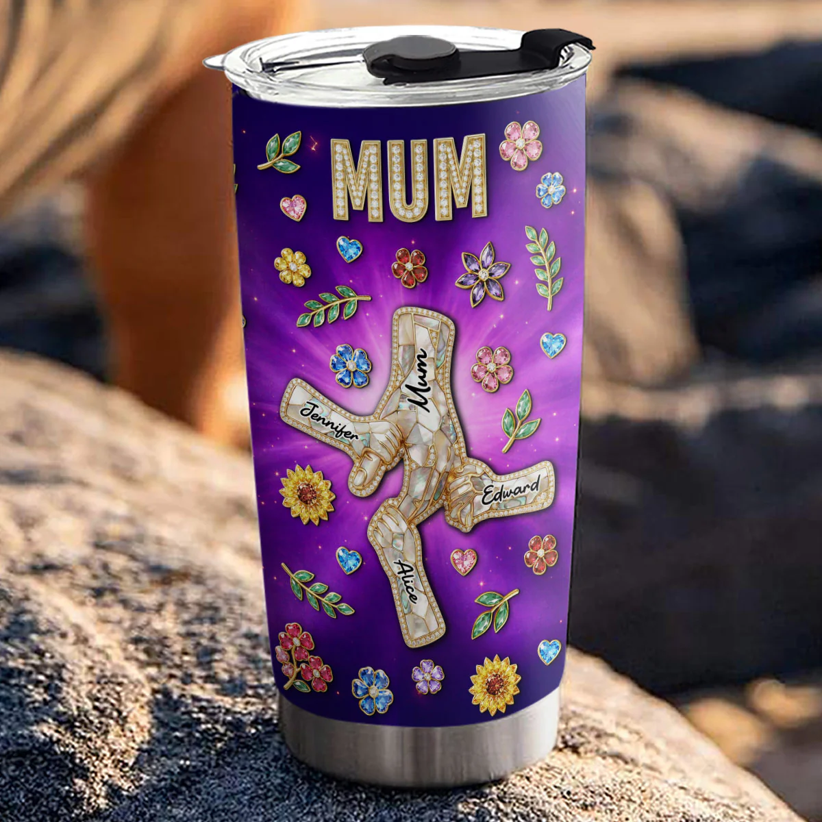 Grandma Love Grandkids So Much - Personalized Custom 3D Effect Tumbler - Image 3
