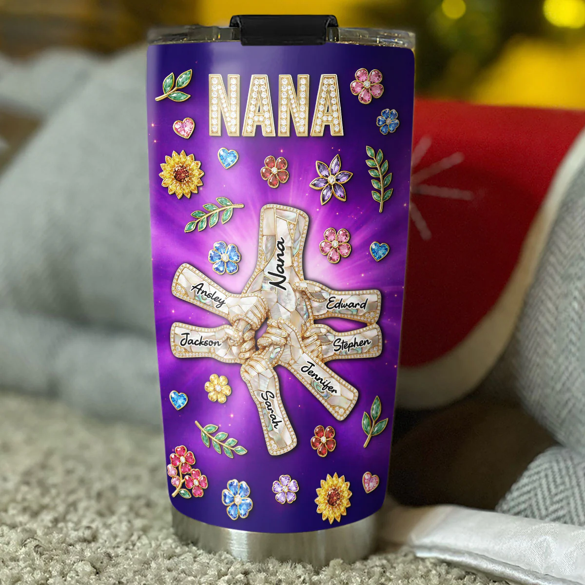 Grandma Love Grandkids So Much - Personalized Custom 3D Effect Tumbler - Image 4