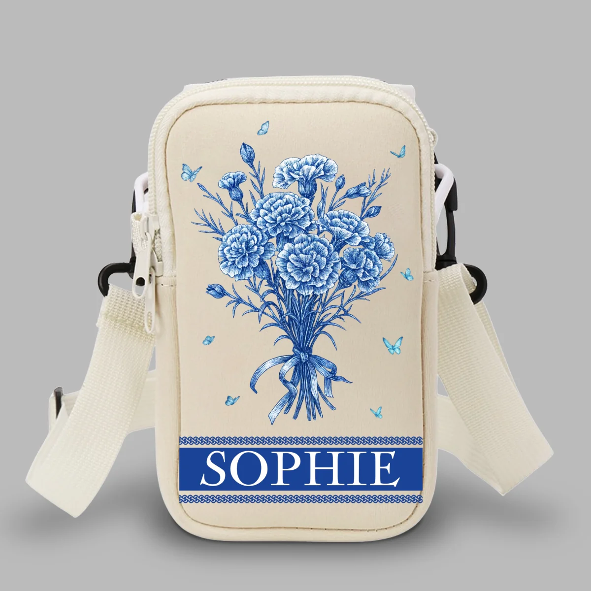 Grandma Love Grow Here - Personalized Custom Water Bottle Carrier Bag - Image 11