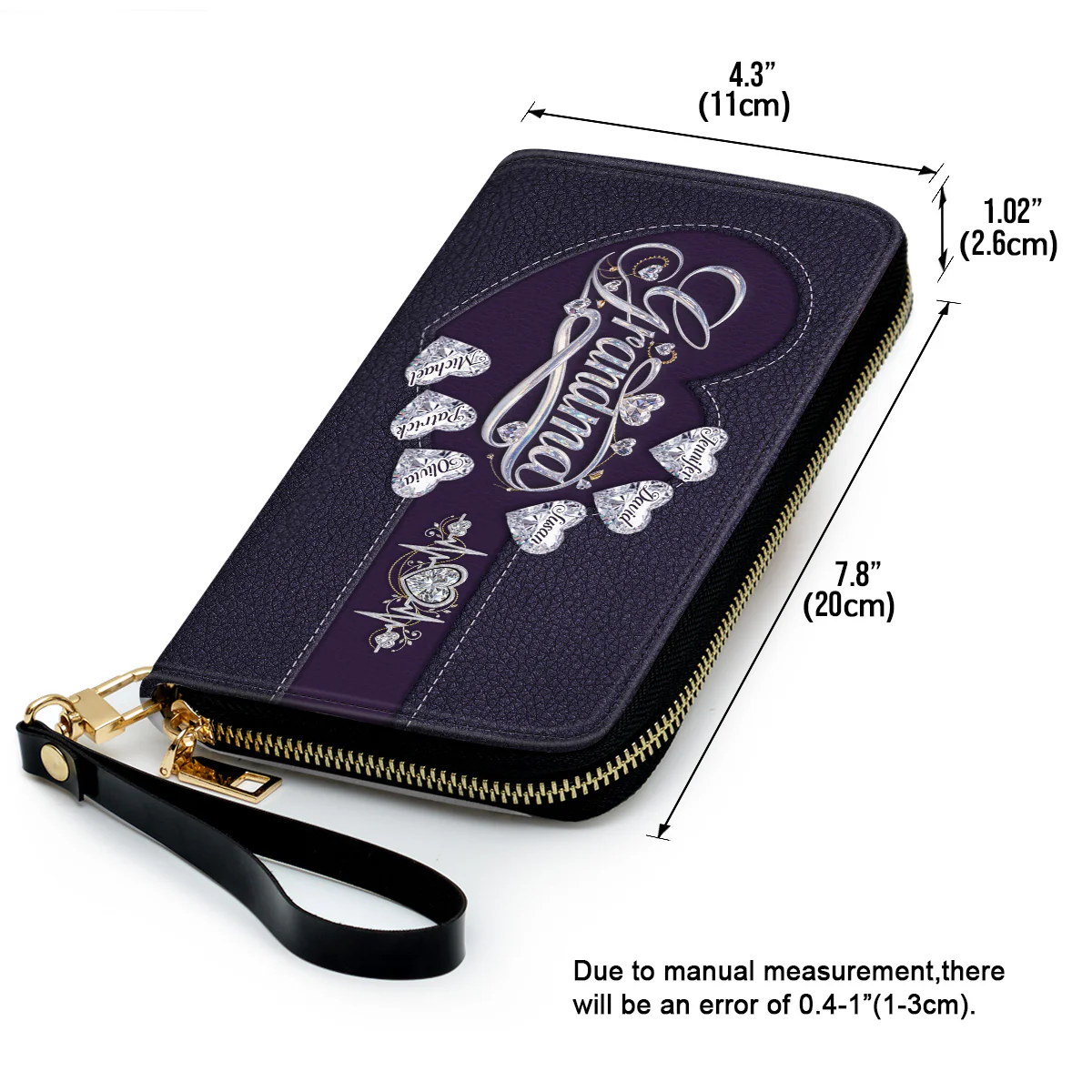 Grandma Love Her Grandkids - Personalized Custom Leather Wallet - Image 4