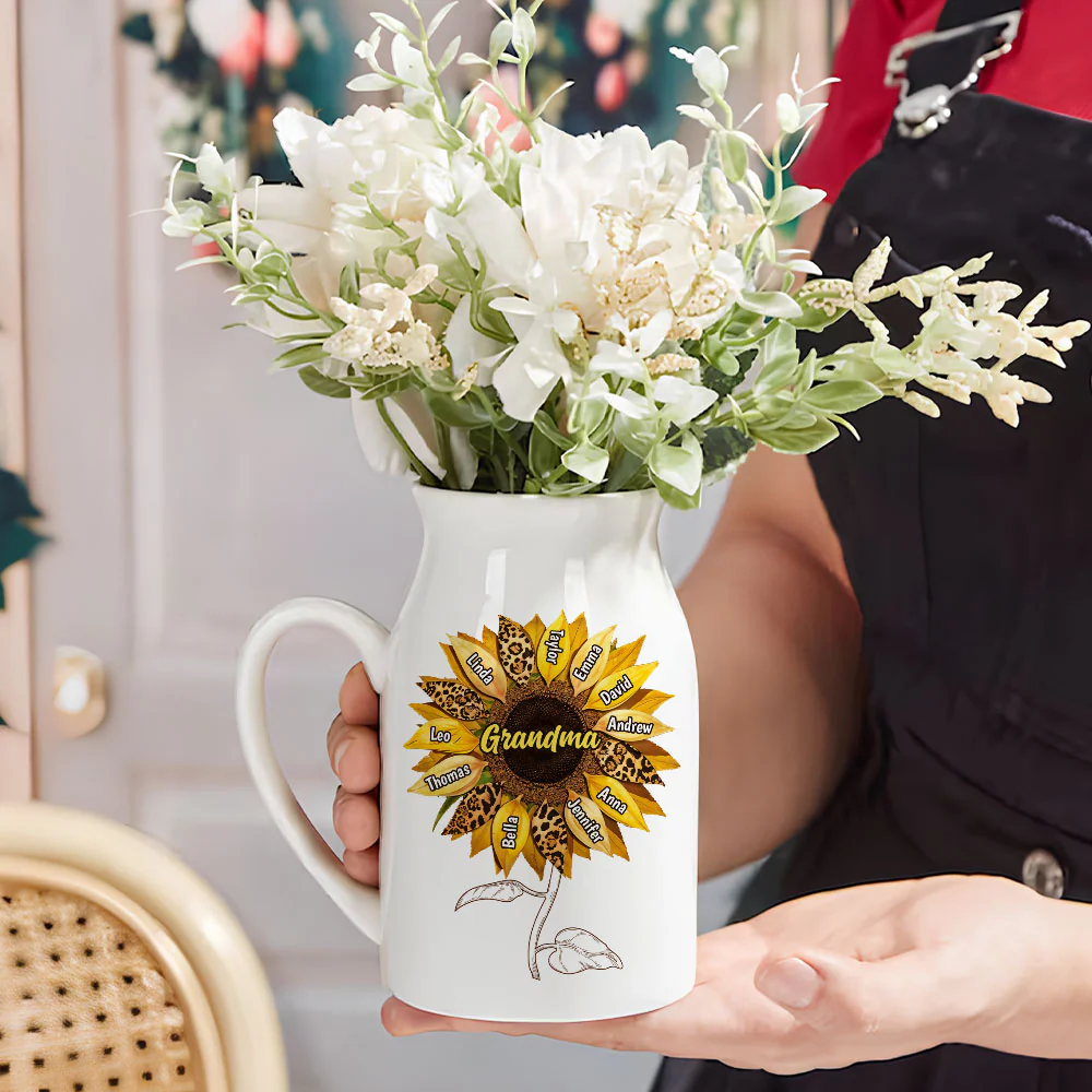 Grandma Love - Personalized Custom Flower Vase - Image 3