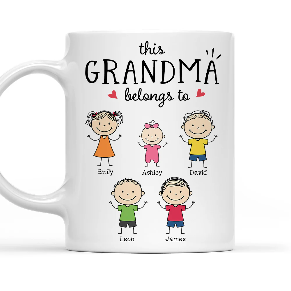 Grandma Makes Everything Feel Home - Personalized Custom Coffee Mug