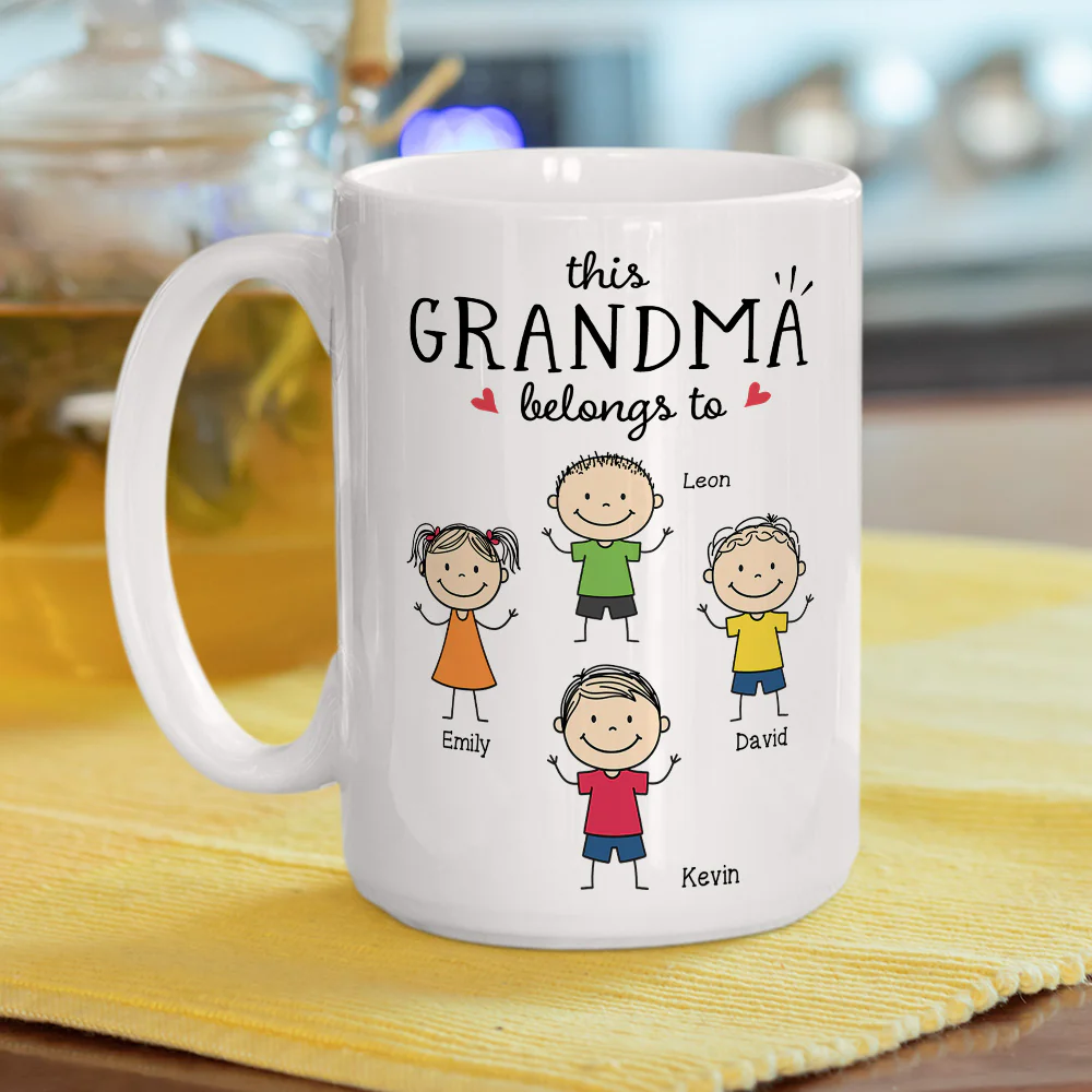 Grandma Makes Everything Feel Home - Personalized Custom Coffee Mug - Image 4