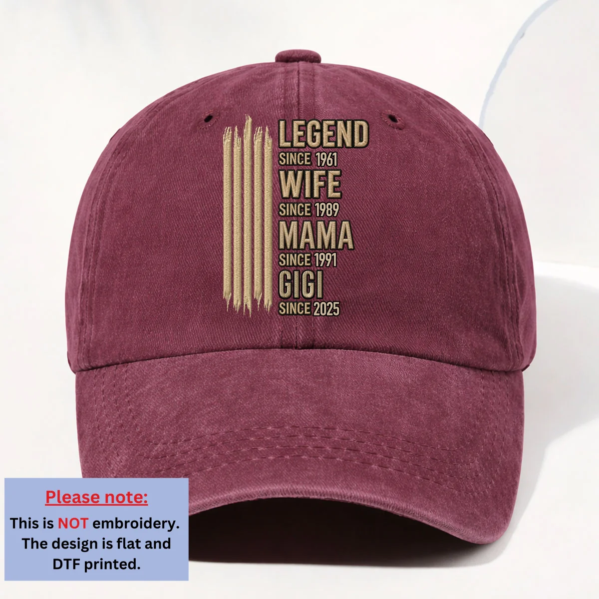 Grandma Mode On - Personalized Custom Vintage Washed Denim Cap - Image 11