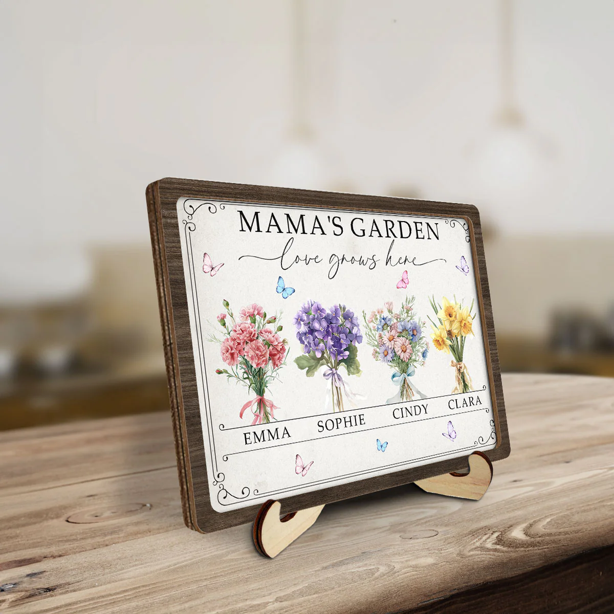 Grandma Mom Garden - Personalized Custom Wooden Plaque - Image 2