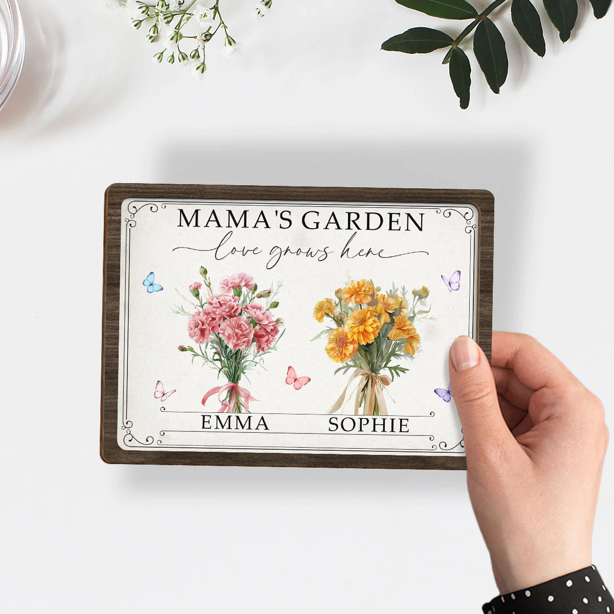 Grandma Mom Garden - Personalized Custom Wooden Plaque - Image 4