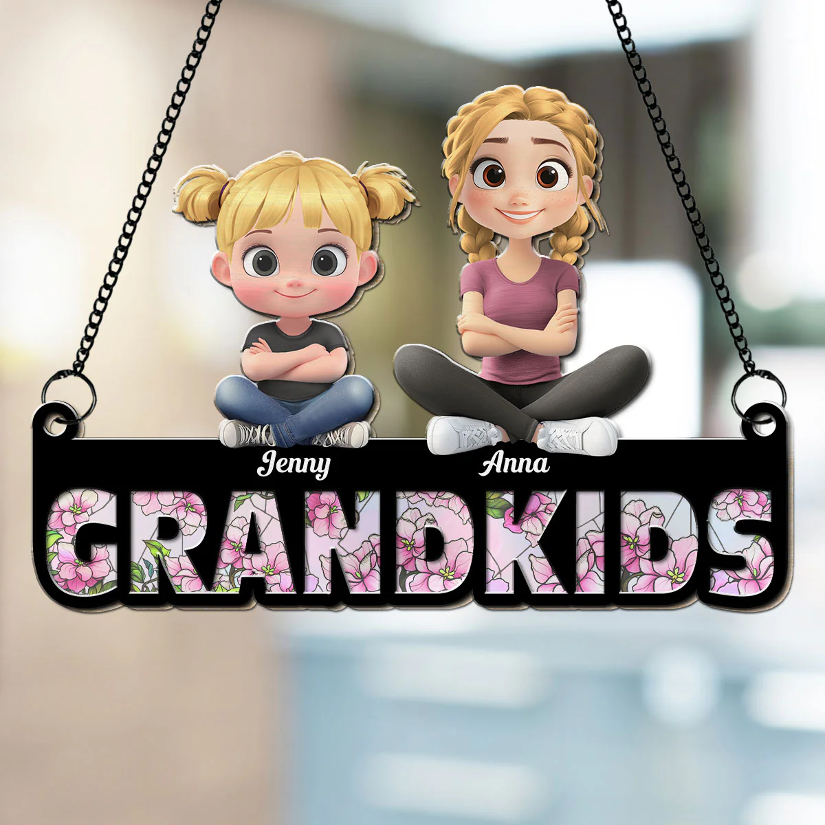 Grandma New Born Flower- Personalized Custom Suncatcher - Image 2