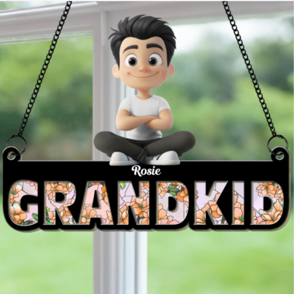 Grandma New Born Flower- Personalized Custom Suncatcher - Image 5