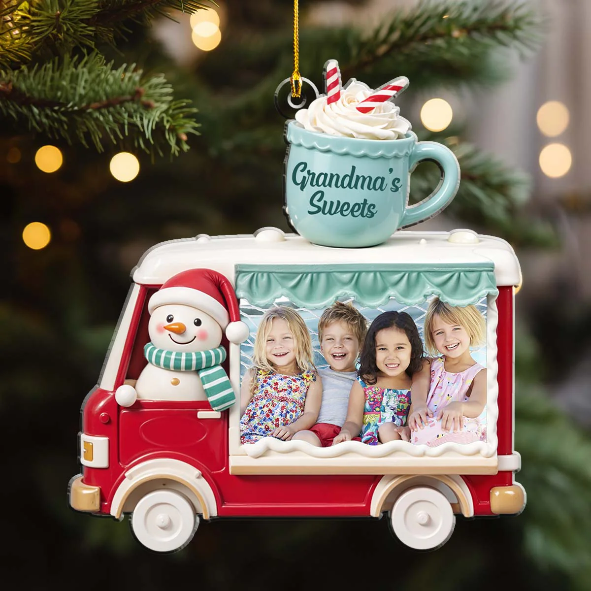 Grandma Sweet Crew - Personalized Custom Acrylic Ornament - Image 2