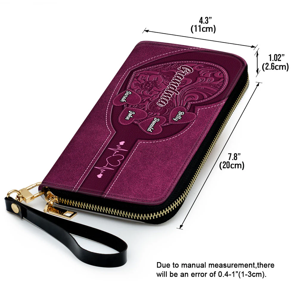 Grandma Sweetheart - Personalized Custom Leather Wallet - Image 3