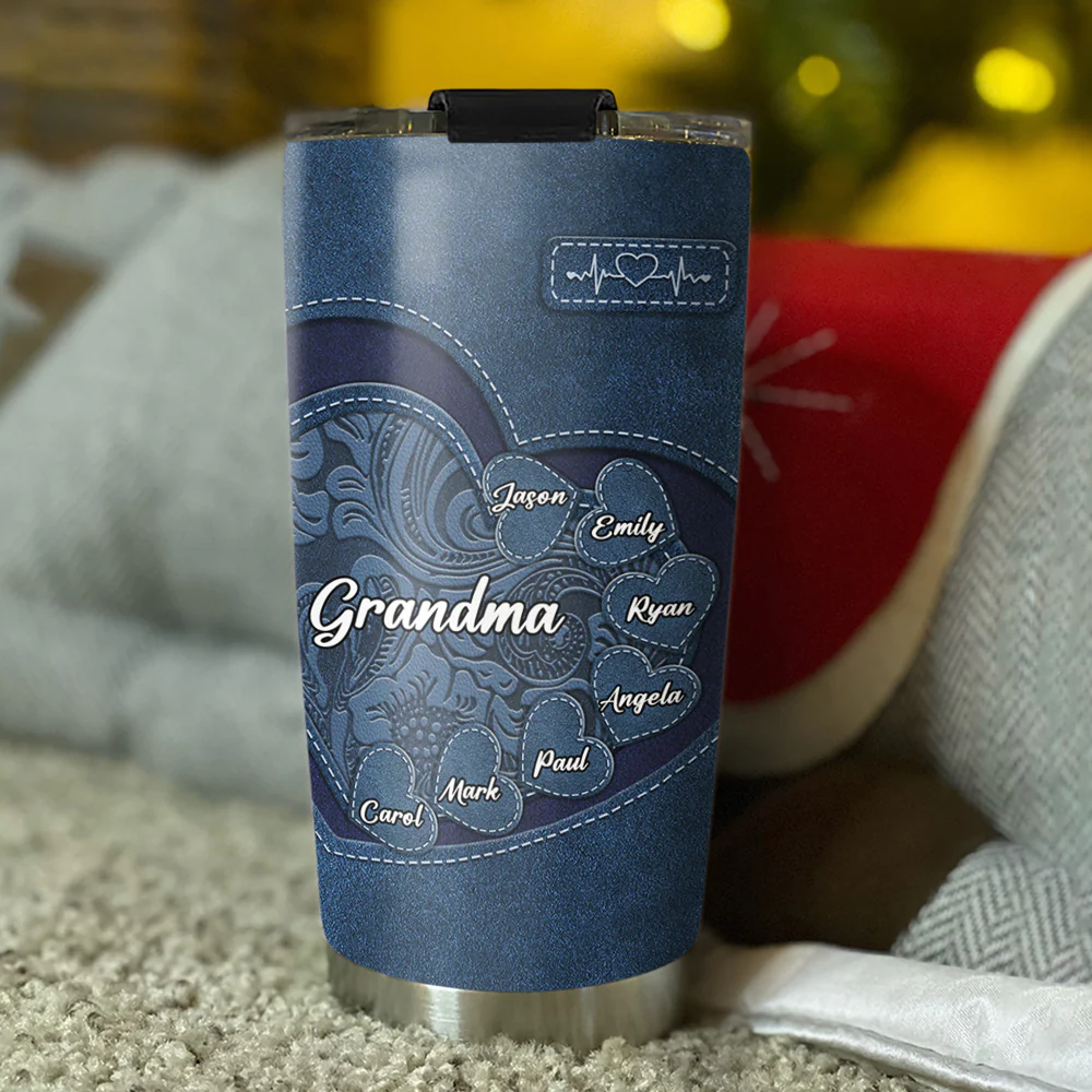 Grandma Sweethearts - Personalized Custom Tumbler - Image 3