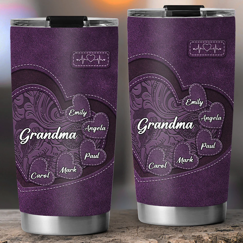 Grandma Sweethearts - Personalized Custom Tumbler - Image 4