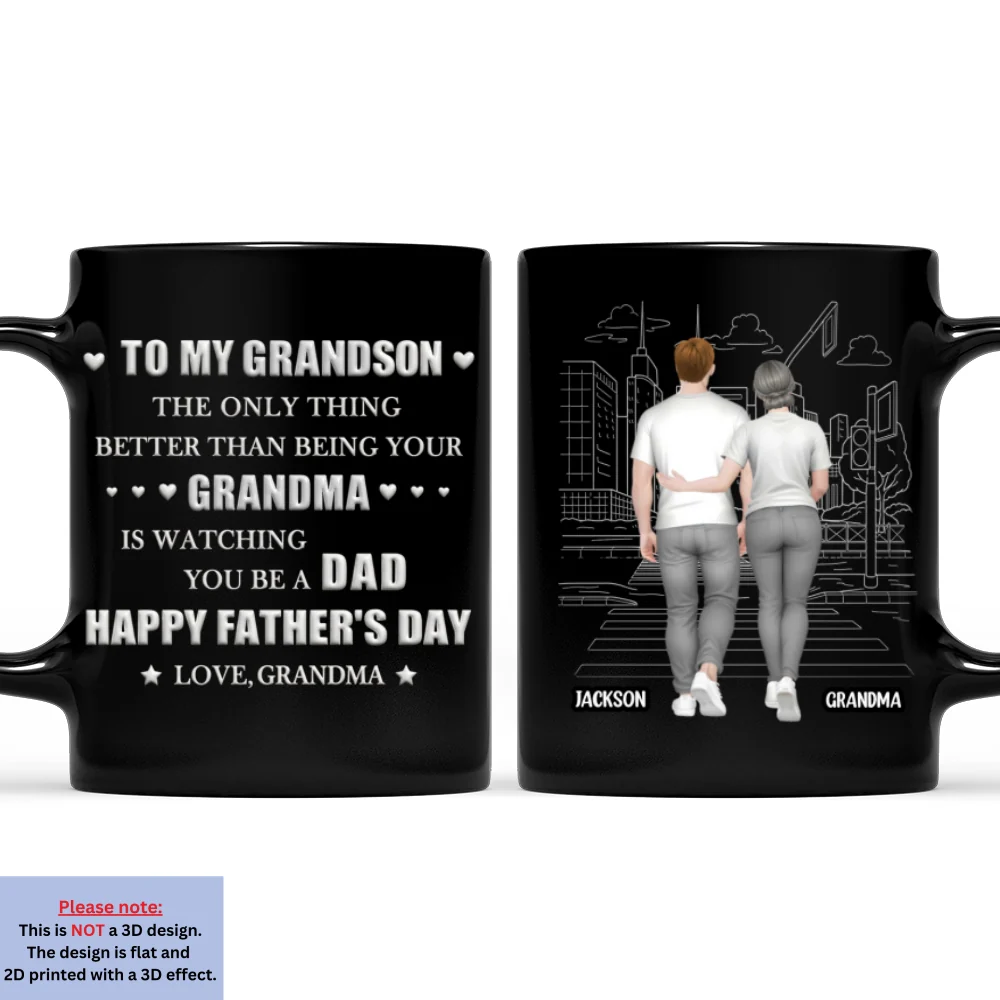 Grandma Watching You Grow - Personalized Custom 3D Inflated Effect Mug - Image 7